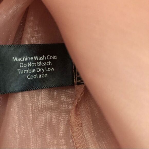 Boston Proper Sheer Metallic Pink Shirt Extra Small - Picture 8 of 9